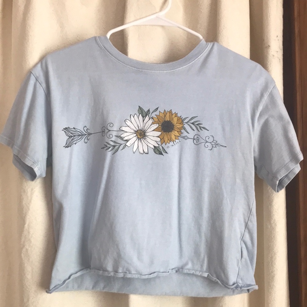 XS cropped blue t-shirt